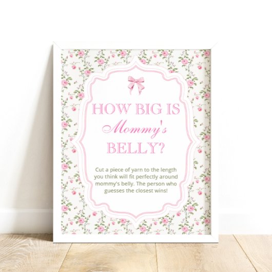 Pink Bow Liebe Shack Wie groß ist Mama's Bauch Poster