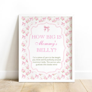 Pink Bow Liebe Shack Wie groß ist Mama's Bauch Poster