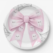 Pink Bow Little Boo Baby Duschpapier Teller (Vorderseite)