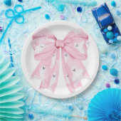 Pink Bow Little Boo Baby Duschpapier Teller (Party)