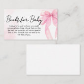 Pink Bow Little Boo Baby Shooting Books for Baby Begleitkarte (Vorne/Hinten)