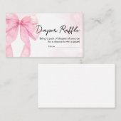 Pink Bow Little Boo Babydusche Windelwanne Begleitkarte (Vorne/Hinten)