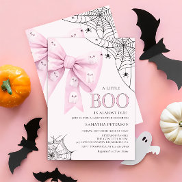 Pink Bow Little Boo Ghost Baby Dusche Einladung