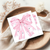 Pink Bow Little Boo Ghost Halloween Napkin Serviette