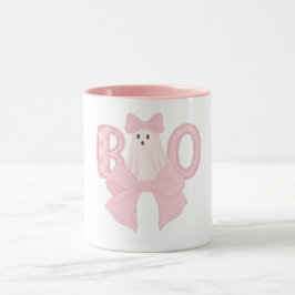Pink Bow Little Boo Girl's Halloween Tasse