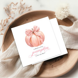 Pink Bow Little Pumpkin Baby Dusche Napkins Serviette