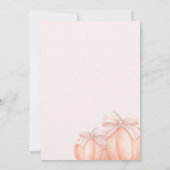 Pink Bow Little Pumpkin Geburtstag Einladung (Rückseite)