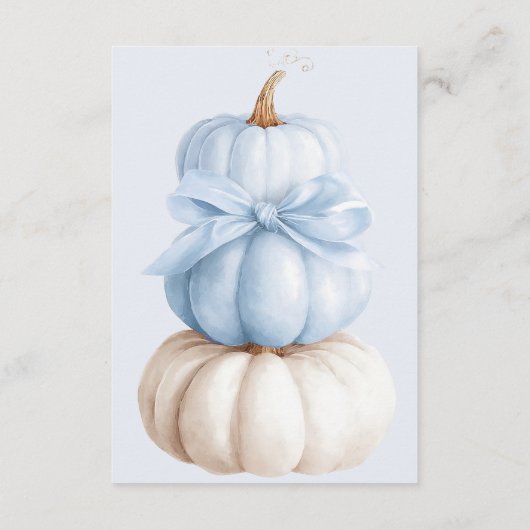 Pink Bow Little Pumpkin Girl Books for Baby Showro Begleitkarte (Rückseite)