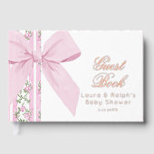 Pink Bow Love Shack Baby coquette Baby Shower Gästebuch (Vorderseite)