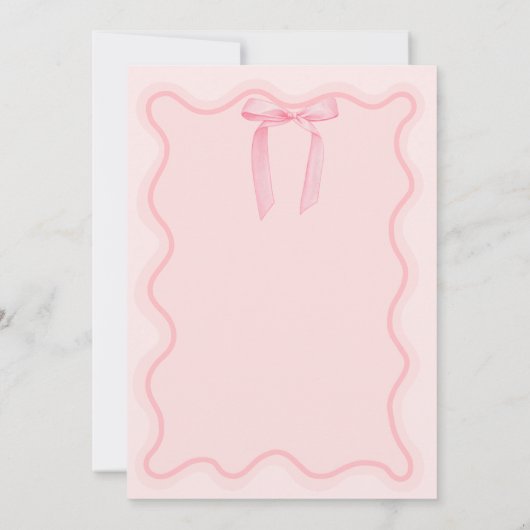 Pink Bow Magic One Birthday Party Einladung (Rückseite)