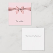 Pink Bow Mini Danke Note Card Mitteilungskarte (Vorne/Hinten)