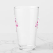 PINK BOW Minimaladd Name Brautjungfrau Geschenk Ja Glas (Links)