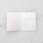 Pink Bow Minimalistisch Girl Baby Dusche Dankeskarte (Innenseite)