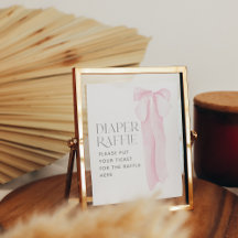 Pink Bow Minimalistisch Girl Baby Dusche Winzer