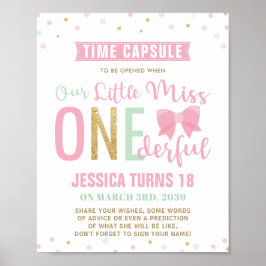 Pink Bow Miss ONEderful Birthday Time Kapselunters Poster