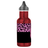 Pink Bow mit Diamond in Leopard Print Trinkflasche (Links)