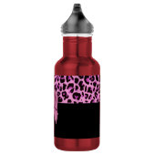 Pink Bow mit Diamond in Leopard Print Trinkflasche (Rechts)