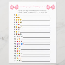 Pink Bow Modern Emoji Baby Showspiel