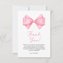 Pink Bow Modern Girl Baby Dusche