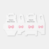 Pink Bow Modern Girl Baby Dusche Geschenkschachtel (Ungefaltet)