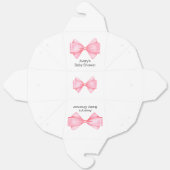 Pink Bow Modern Girl Baby Dusche Geschenkschachtel (Ungefaltet)