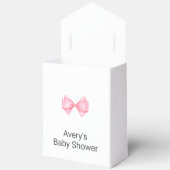 Pink Bow Modern Girl Baby Dusche Geschenkschachtel (Offen)