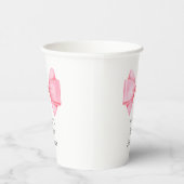 Pink Bow Modern Girl Baby Dusche Pappbecher (Rechts)