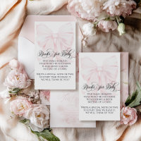 Pink Bow Moderne Elegante Girl Baby Duschbücher