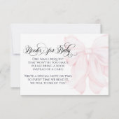 Pink Bow Moderne Elegante Girl Baby Duschtablette Einladung (Rückseite)