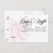 Pink Bow Moderne Elegante Girl Baby Duschtablette Einladung (Vorne/Hinten)