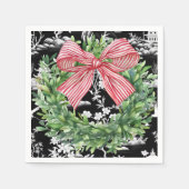 Pink Bow Monogram Preppy Napkin Serviette (Vorderseite)