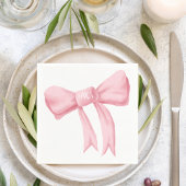 Pink Bow Monogram Preppy Napkin Serviette