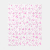 Pink Bow Muster Kawaii Herz und Ribbons Fleecedecke (Vorderseite)
