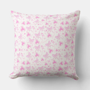 Pink Bow Muster Kawaii Herz und Ribbons Kissen