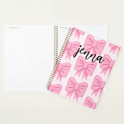 Pink Bow Muster Plane mit Name Planer (Anzeige)