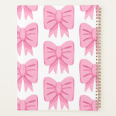 Pink Bow Muster Plane mit Name Planer (Rückseite)