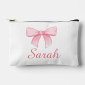 Pink Bow Name Taschen Bachelorette Bridesmaid Gesc (Vorderseite)
