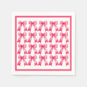 Pink Bow Napkins Serviette (Vorderseite)