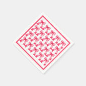 Pink Bow Napkins Serviette (Ecke)