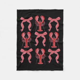 Pink Bow Niedlich Coquette Crawfish Y2k Clean Girl Fleecedecke