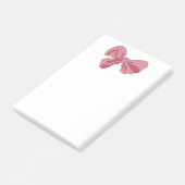 Pink Bow Notepad Post-it Klebezettel (angewinkelt)
