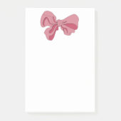 Pink Bow Notepad Post-it Klebezettel (Vorderseite)