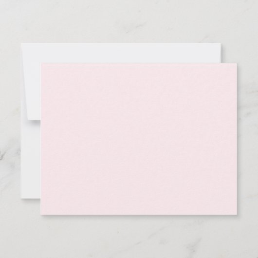 Pink Bow Nursery Note Card Einladung (Rückseite)