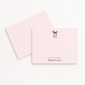 Pink Bow Nursery Note Card Einladung