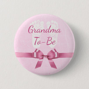 Pink Bow Oma zum Baby Showknopf Button