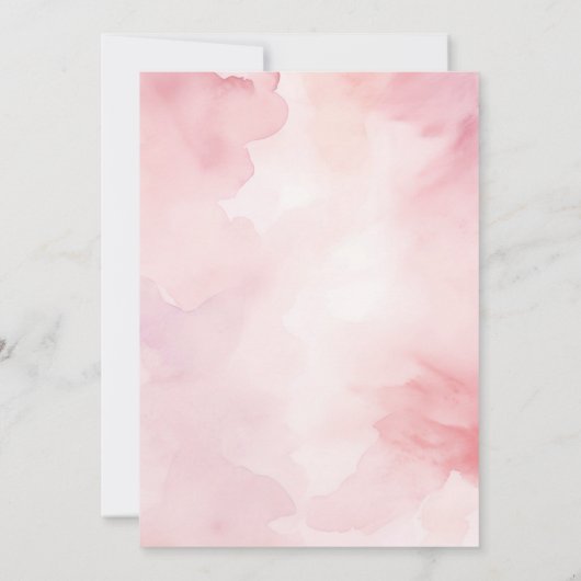 Pink Bow Pancakes Baby Dusche Brunch Einladung (Rückseite)