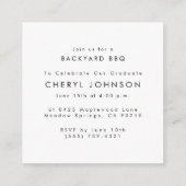 Pink Bow Party Invitation Enclosure Card Begleitkarte (Rückseite)