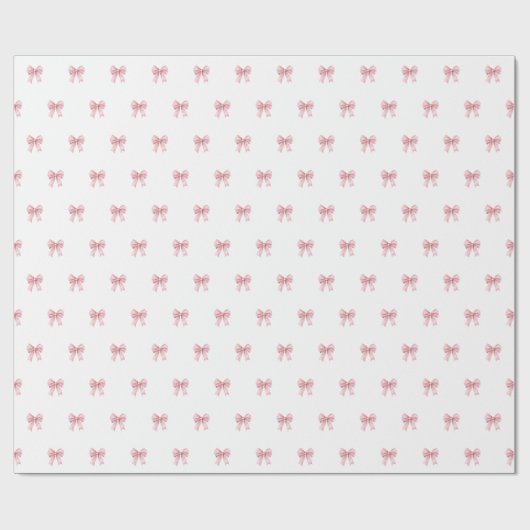 Pink Bow Pattern Birthday Party Hats Geschenkpapier (Flach)