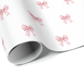 Pink Bow Pattern Birthday Party Hats Geschenkpapier (Rolleneckpunkt)
