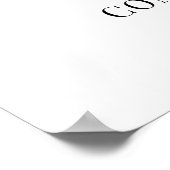 Pink bow pearls Confirmation welcome Poster (Ecke)